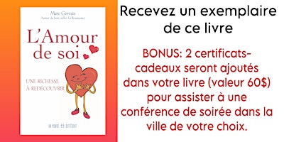 Immagine principale di L'amour de soi - Recevez ce livre par la poste + bonus 2 billets 