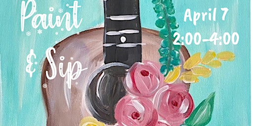 Immagine principale di Paint & Sip at the Winery - Floral Guitar 