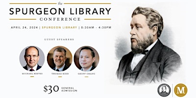 Image principale de Spurgeon Library Conference 2024