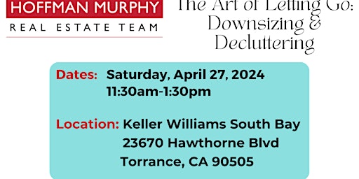 The Art of Letting Go Seminar,   Saturday, April 27th, 2024 primary image