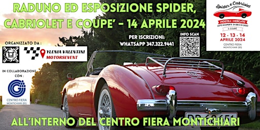 Imagem principal do evento RADUNO SPIDER E CABRIOLET & COUPE' - 14 APRILE 2024 - CENTRO FIERA MONTICHI