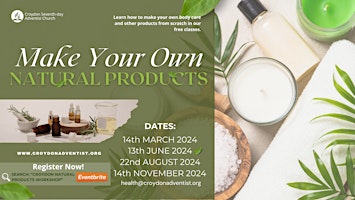 Croydon Natural Products Workshop primary image