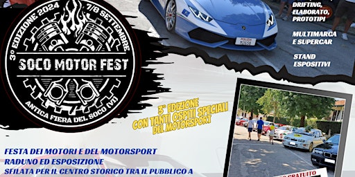 SOCO MOTOR FEST 2024 - 3° EDIZIONE - FESTA DEI MOTORI E MOTORSPORT primary image