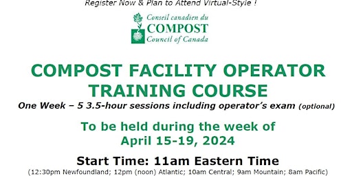 Primaire afbeelding van COMPOST FACILITY OPERATOR TRAINING COURSE