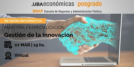 Imagen principal de Ultima  reunion Inf de 2024 Maest/Esp.  en Gestion de la Innovacion FCE-UBA