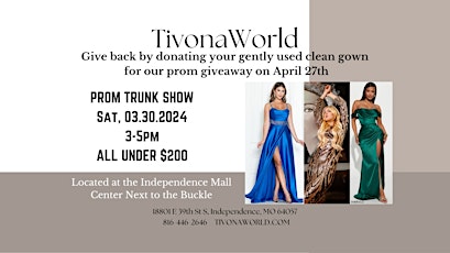 Invitation to a Special Prom Trunk Show!
