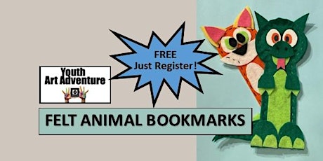 Imagen principal de FREE ART ADVENTURE: Felt Animal Bookmarks