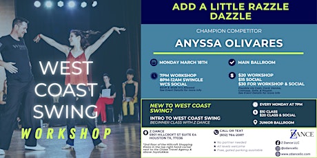 Anyssa Olivares Intermediate West Coast Swing Workshop primary image