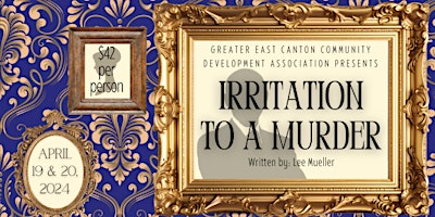 Imagen principal de Irritation to a Murder, Murder Mystery Dinner Theater - Friday