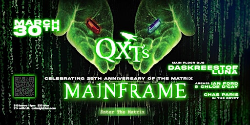 Imagem principal do evento MAINFRAME - celebrating the 25th anniversary of the release of the Matrix