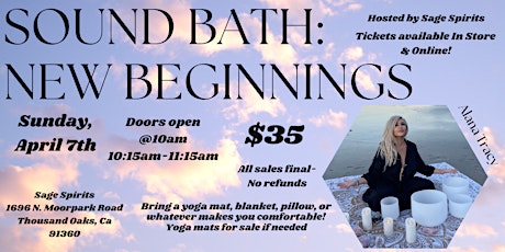 Sound Bath Experience: New Beginnings