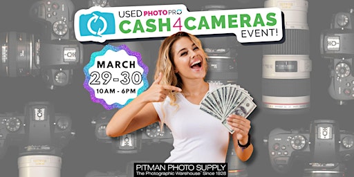 Primaire afbeelding van Cash 4 Cameras Buying Event at Pitman Photo Supply