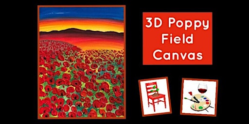 3D Poppy Field Canvas