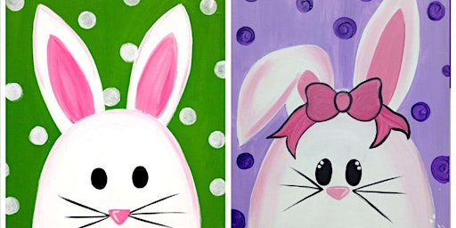 Primaire afbeelding van Bunny Portraits - Family Fun - Paint and Sip by Classpop!™