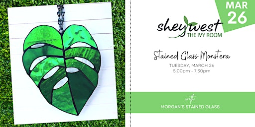 Stained Glass Monstera Leaf primary image