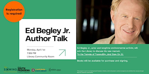 Ed Begley Jr. Author Talk primary image