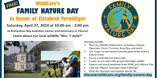 Primaire afbeelding van WildCare's Free Family Nature Day