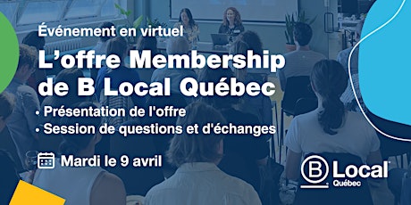 Présentation de l'offre membership - EN LIGNE