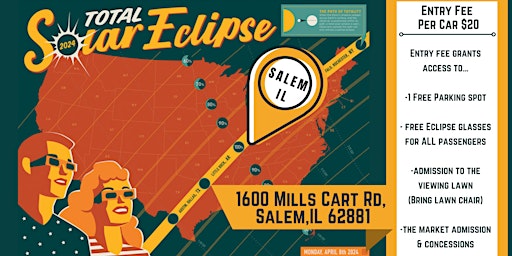 Image principale de 2024 Total Solar Eclipse Market Salem, IL