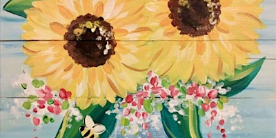 Primaire afbeelding van Rustic Sunflowers and Buzzing Bees - Paint and Sip by Classpop!™