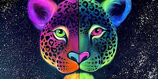 Image principale de Electric and Vibrant Two Tone Jaguar - Paint and Sip by Classpop!™