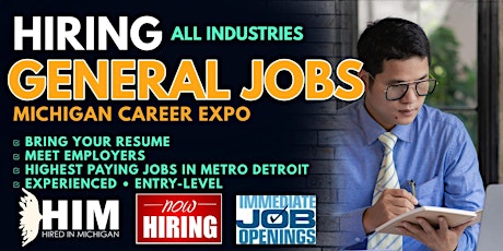 Image principale de Michigan Diversity General Jobs & Entry Level Jobs Fair