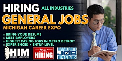 Imagen principal de Michigan Diversity General Jobs & Entry Level Jobs Fair