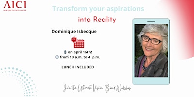 Transform your aspirations into reality by Dominique Isbecque primary image