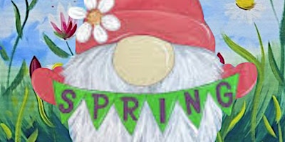Imagem principal do evento Spring Gnome Canvas Painting Mon April 1st @ Drunken Rabbit Brewing