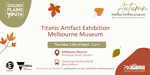 Titanic Artefact Exhibition- 10AM Bannockburn Departure primary image
