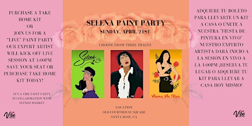 Imagem principal do evento Selena Paint Party @ Suenos Market