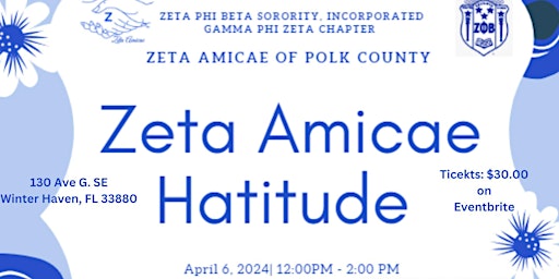 Primaire afbeelding van Zeta Amicae of Polk County 2nd Annual Hatitude