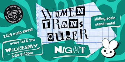 Women Trans Queer Night DIY Bike Repair & Workshops | 1st & 3rd Weds primary image