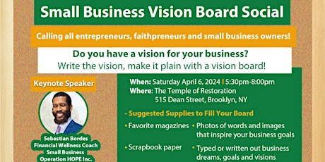 Small Business  Vision Board Social