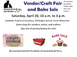 Imagem principal de Spring Vendor/Craft Fair & Bake Sale Saturday, April 20