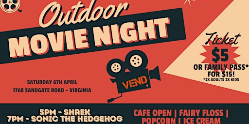 OUTDOOR MOVIE NIGHT AT VEND! primary image