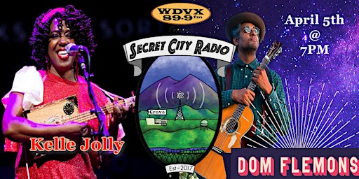 Imagem principal do evento The Secret City Radio Show - Featuring  Dom Flemons & Kelle Jolly