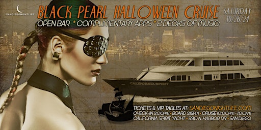 Imagem principal do evento Black Pearl San Diego Halloween Yacht Party