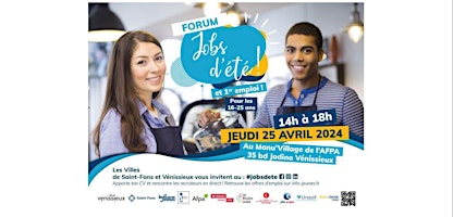 Forum Jobs d'été et premier emploi Saint-Fons / Vénissieux - 2ème édition primary image