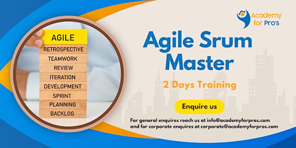 Agile Scrum Master 2 Days Training in Detroit, MI