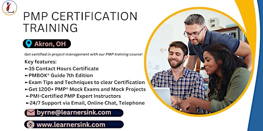 4 Day PMP Classroom Training Course in Akron, OH  primärbild