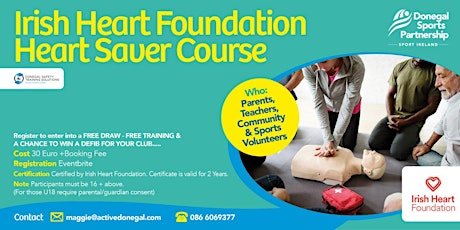 Irish Heart Foundation- Heart Saver Course - TUES 26th March 2024 primary image
