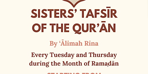 Imagen principal de Ramadan Series: Sisters Tafsir Of The Qur'an