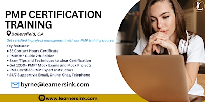 4 Day PMP Classroom Training Course in Bakersfield, CA primary image