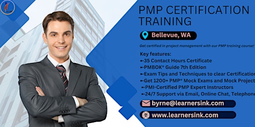 Primaire afbeelding van 4 Day PMP Classroom Training Course in Bellevue, WA