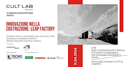 LE SERATE DI ARCHITETTURA AOSTA: LEAP FACTORY