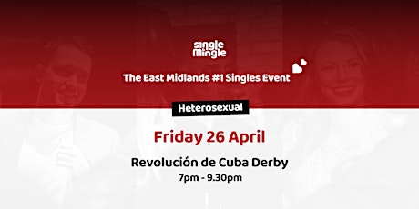 Primaire afbeelding van Singles Night at Rev de Cuba Derby(all ages)