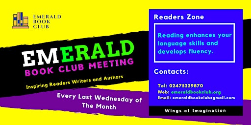 Primaire afbeelding van Emerald Book Club End-of-Month Book Club Meeting! ✨