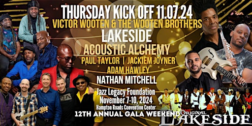 Imagem principal do evento Victor Wooten  | Lakeside | Acoustic Alchemy | Paul Taylor | Jackiem Joyner