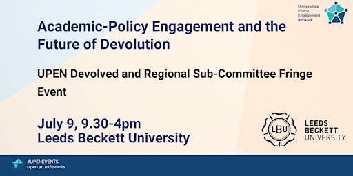 Image principale de CONF 24: Academic-Policy Engagement and the Future of Devolution